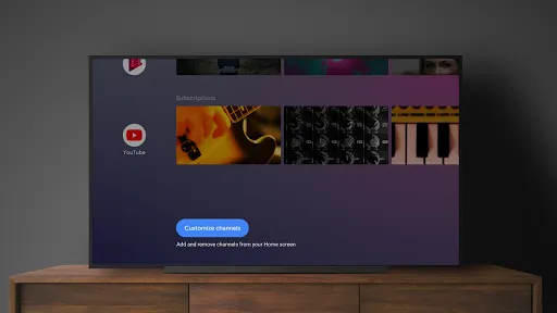 Capturas de tela do Android TV Home