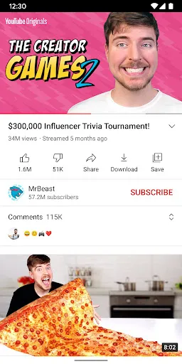 YouTube应用截图