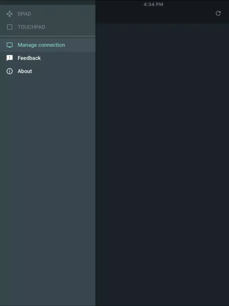 Tangkapan layar Android TV iPad 