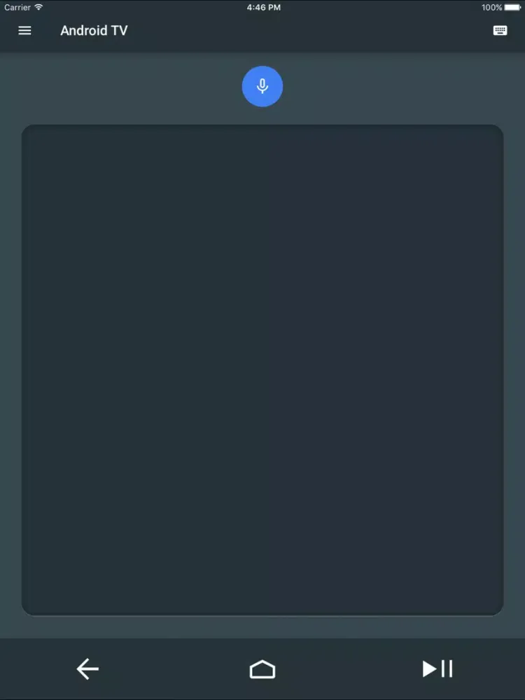 Tangkapan layar Android TV iPad 