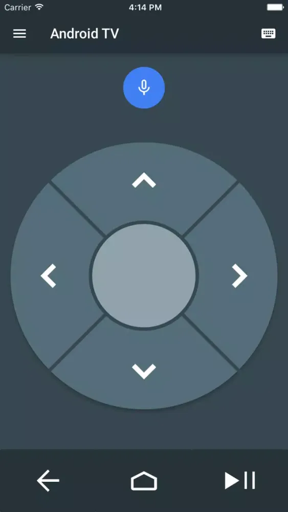 Tangkapan layar Android TV