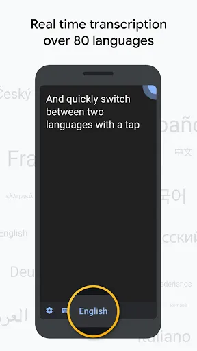 Live Transcribe & Notification Screenshots