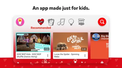 Screenshot di YouTube Kids
