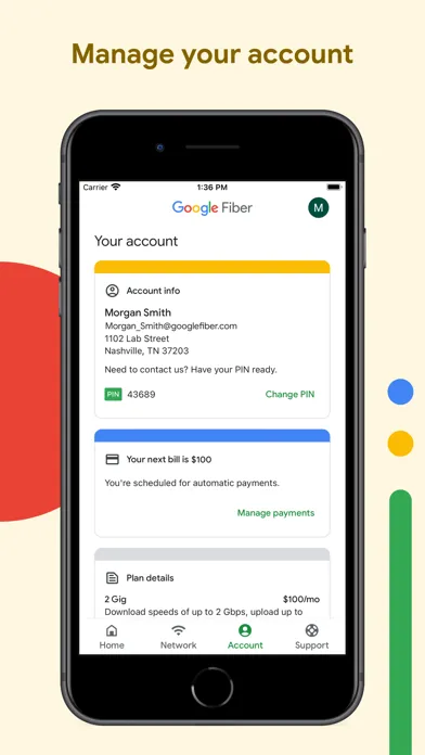 GFiber: The Google Fiber App स्क्रीनशॉट
