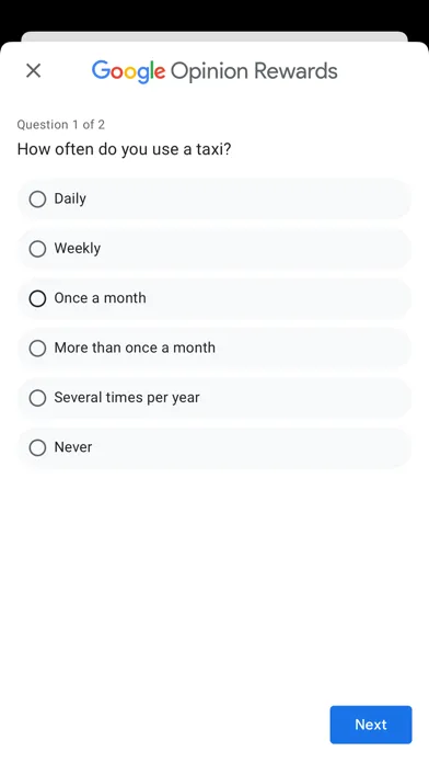 تصاویر Google Opinion Rewards