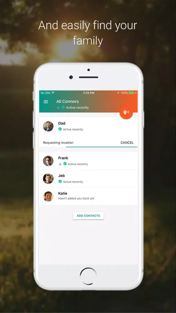 Zrzuty ekranu Trusted Contacts