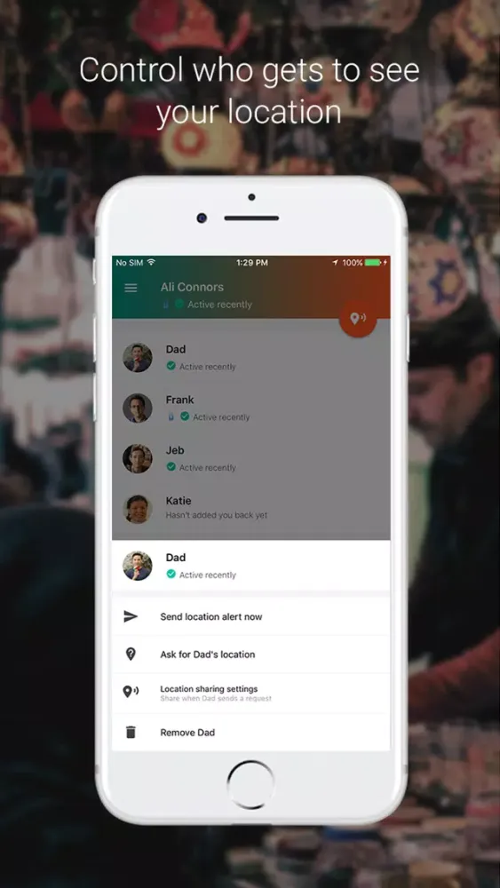 Zrzuty ekranu Trusted Contacts