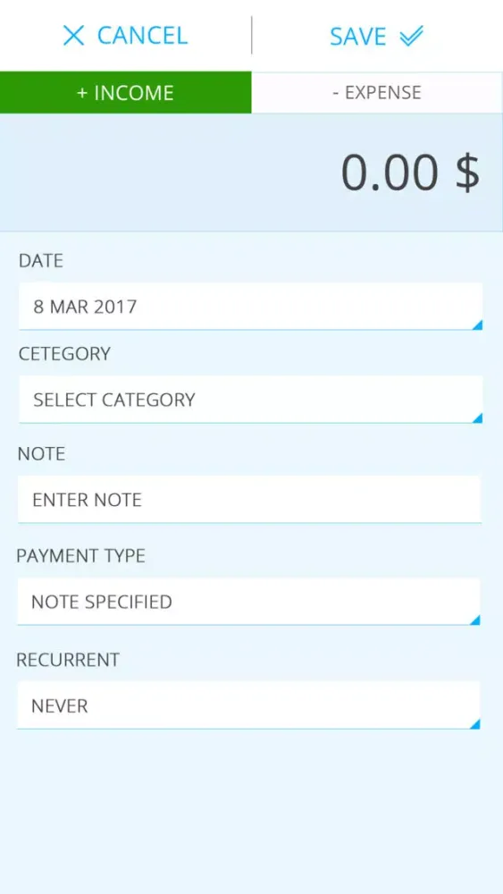 Expense Controller Screenshots