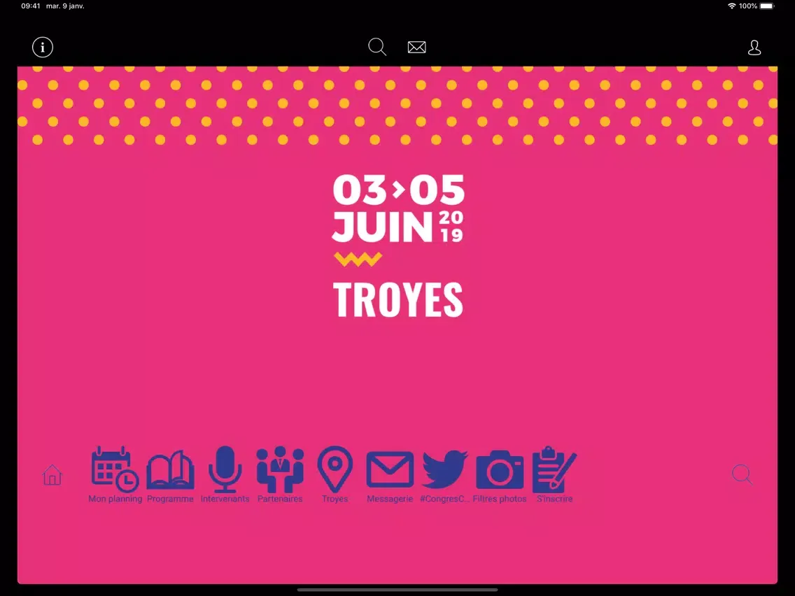 Congrès C.U.R.I.E. 2019 iPad  Screenshots