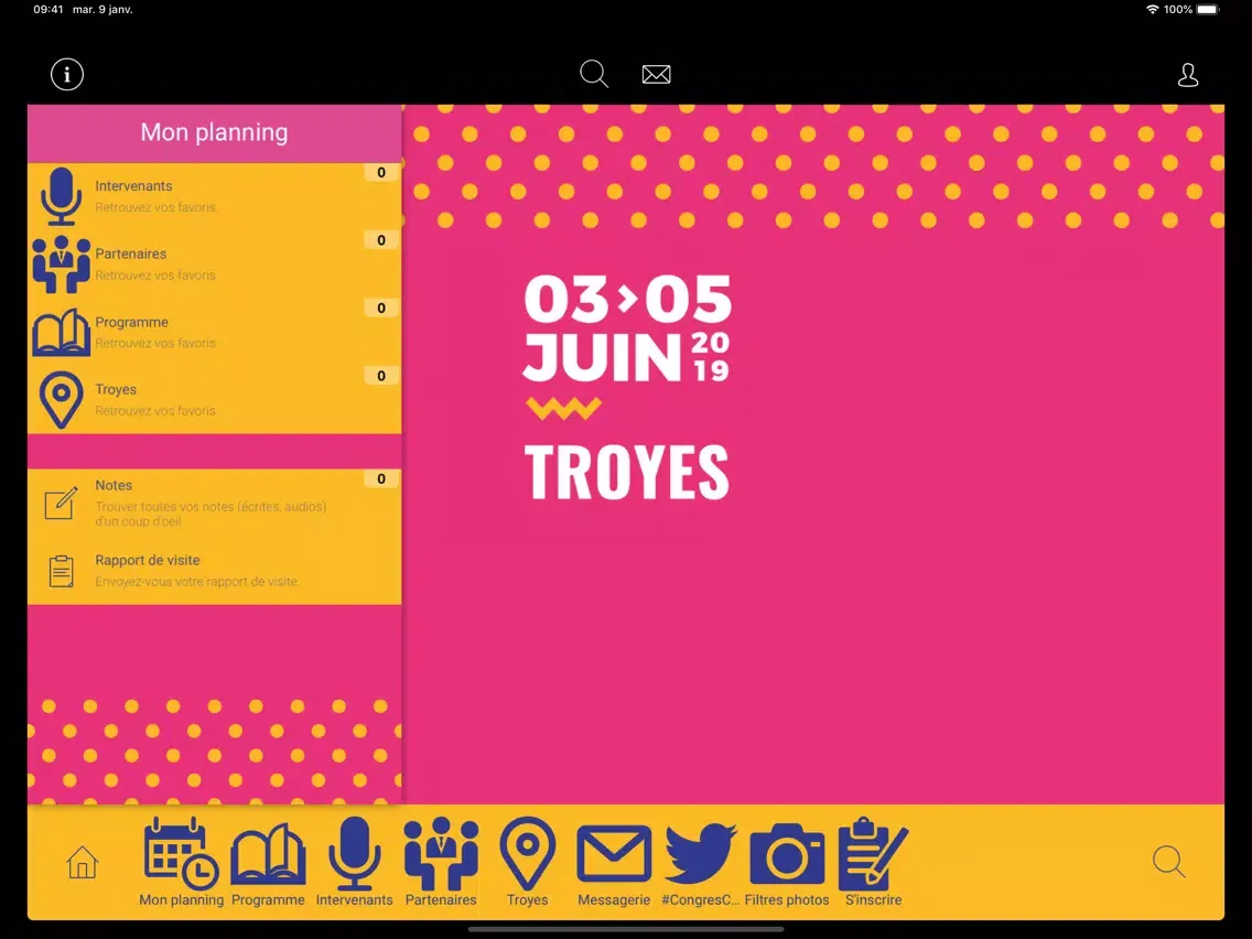 Congrès C.U.R.I.E. 2019 iPad  Screenshots