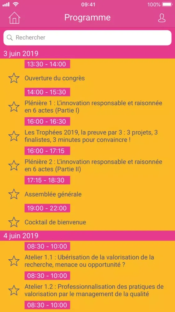 Congrès C.U.R.I.E. 2019 Screenshots