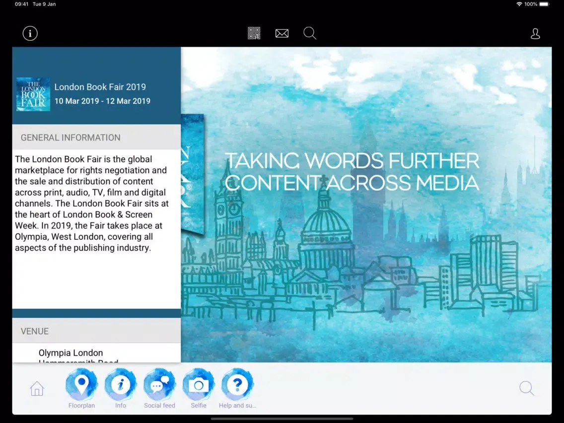 The London Book Fair iPad  Screenshots