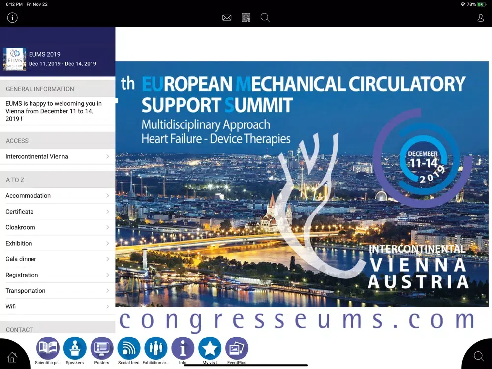 Screenshot di EUMS 2019 iPad 