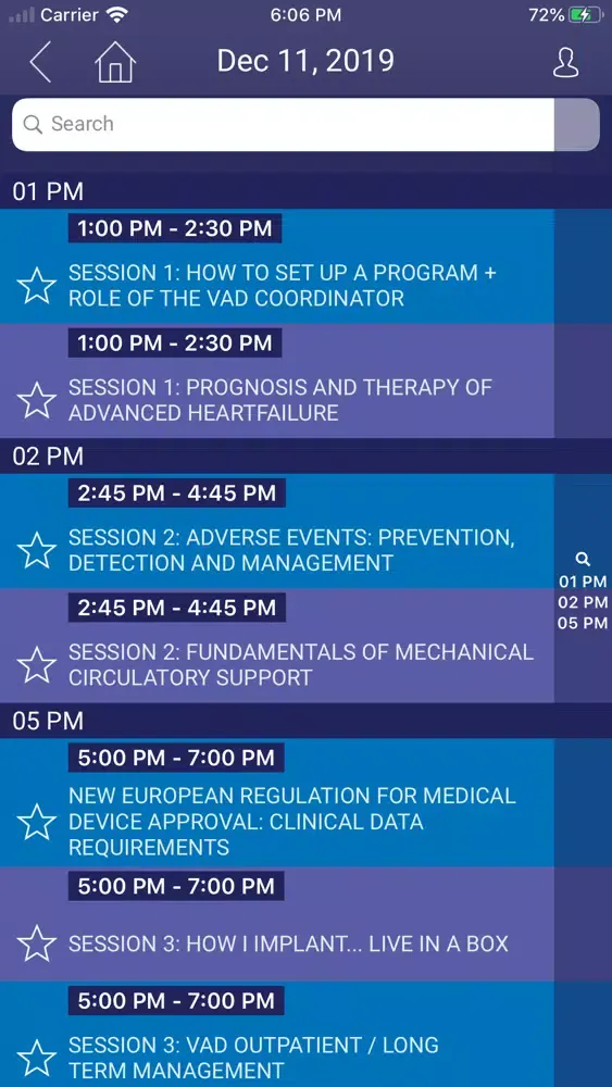 Screenshot di EUMS 2019