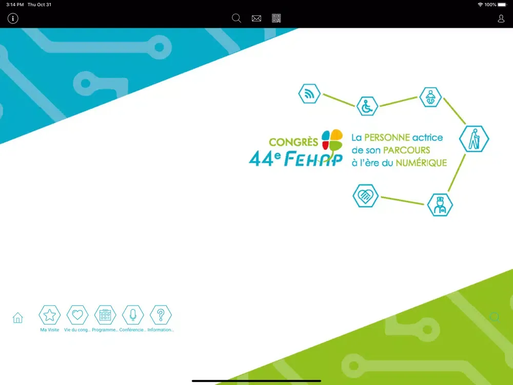 Capturas de tela do 44e CONGRÉS DE LA FEHAP iPad 
