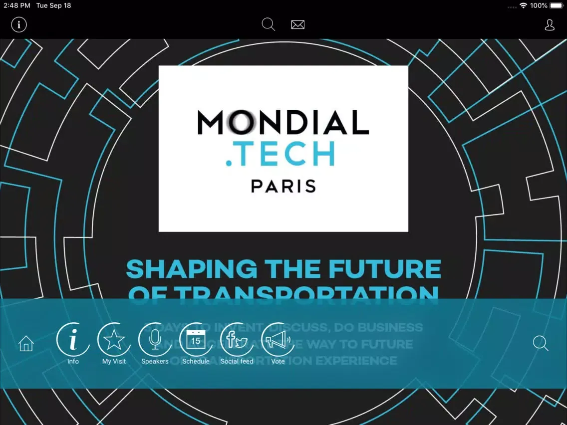Mondial.Tech, October 2-6th iPad  Screenshots