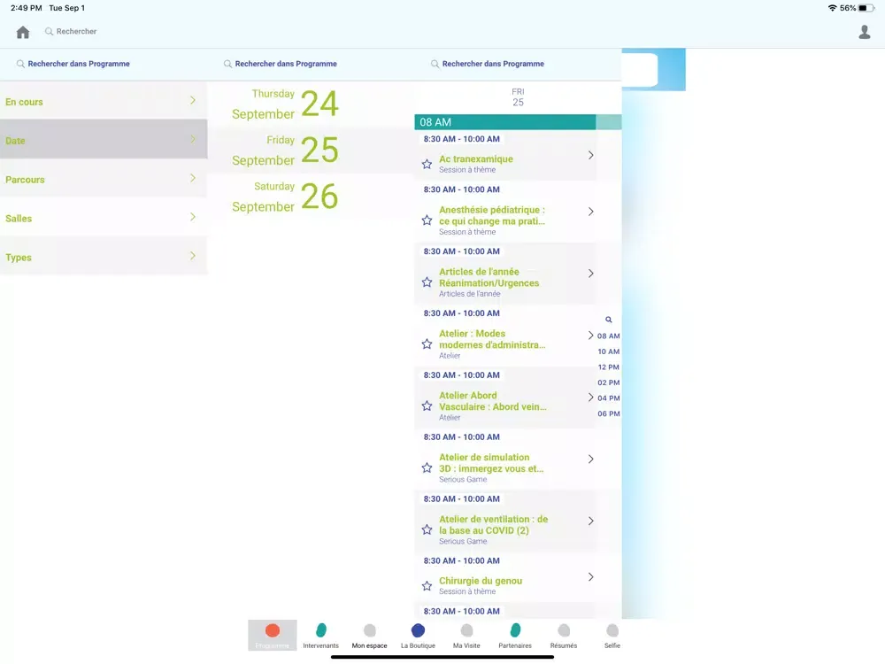 SFAR Le Congrès 2020 iPad  Screenshots