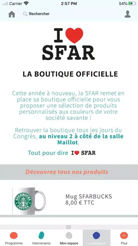 SFAR Le Congrès 2020 Screenshots