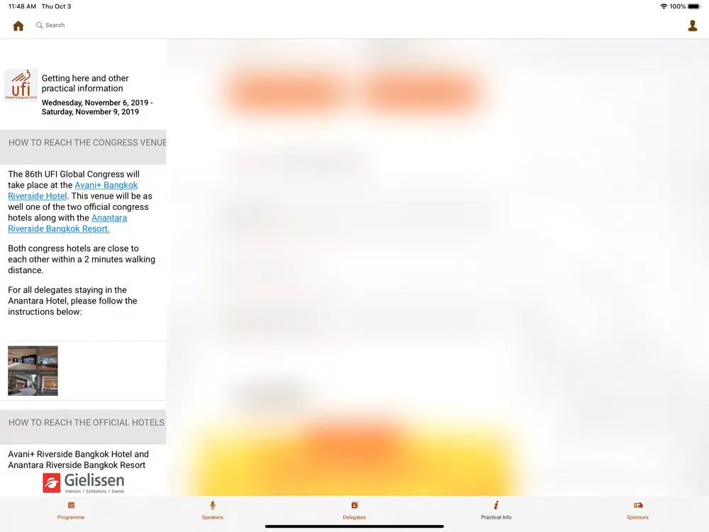 Screenshot di 86th UFI Global Congress 2019 iPad 