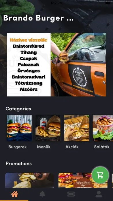 Capturas de pantalla de Brando Burger Balatonfüred