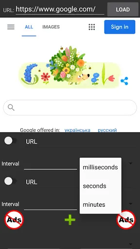 Tangkapan layar Auto web page reloader