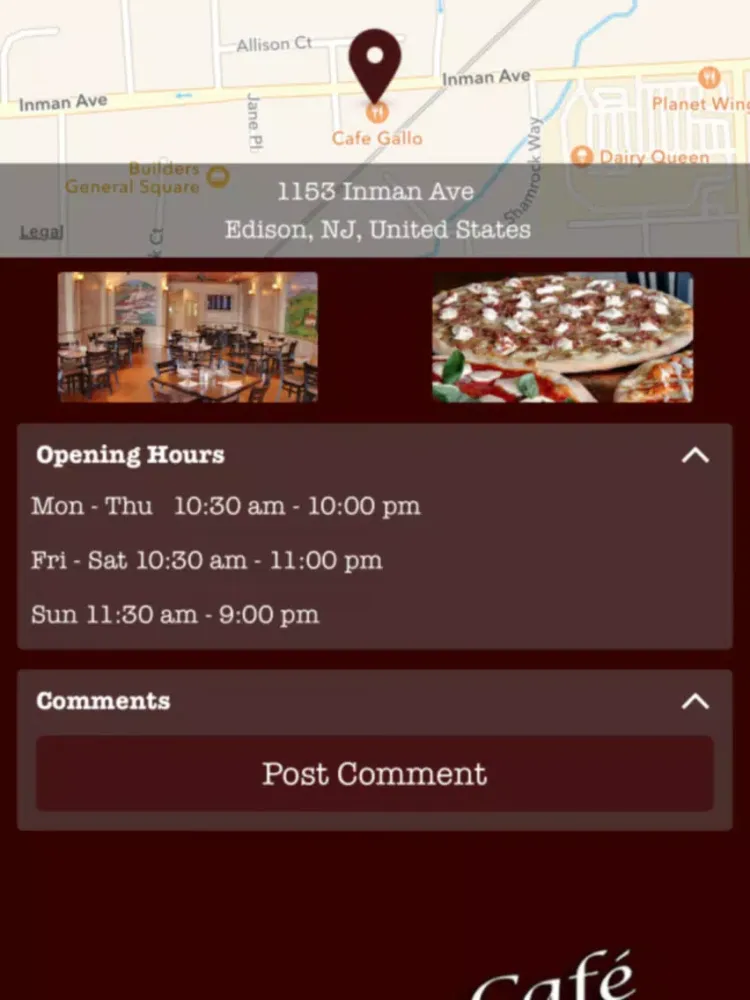 Cafe Gallo iPad  Screenshots