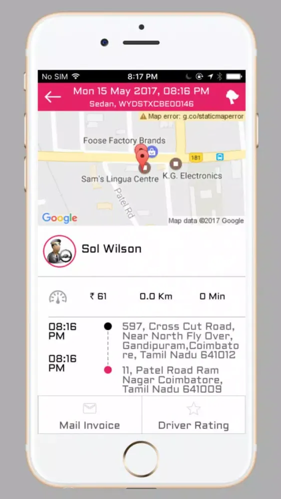 GoPink Cabs Screenshots