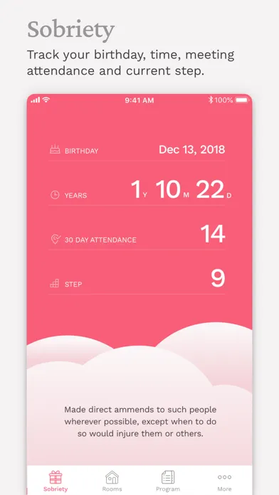 Pink Cloud:  AA Meeting Finder应用截图