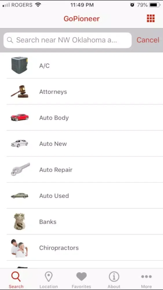 Capturas de pantalla de GoPioneer Local Search