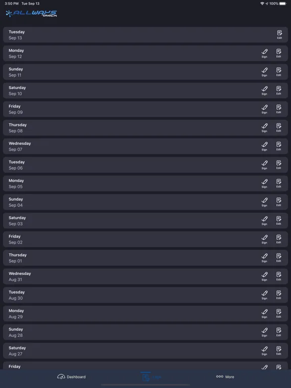 Capturas de tela do All-Ways Track - E-Log iPad 