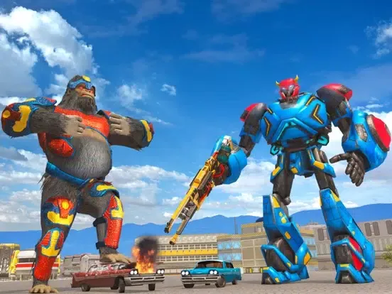 Gorilla Fighting Robot Wars iPad سکرین شاٹس