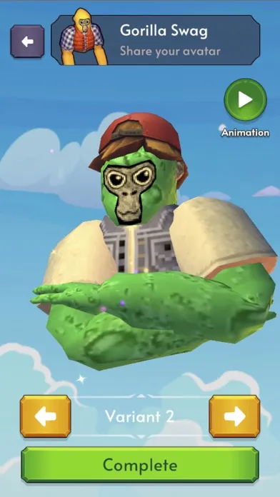 Gorilla Swag Avatar App Ekran Görüntüleri