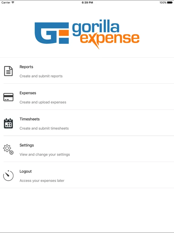 Gorilla Expense Pro iPad  स्क्रीनशॉट