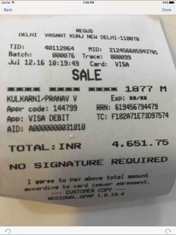Gorilla Expense Pro iPad  स्क्रीनशॉट
