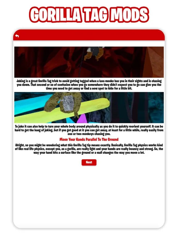 Capturas de pantalla de Mods Saver for Gorilla Tag iPad 