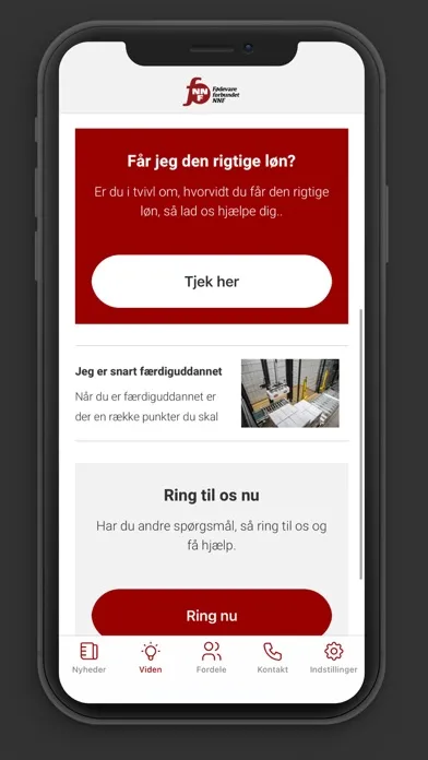 Ảnh chụp màn hình của Fødevareforbundet NNF