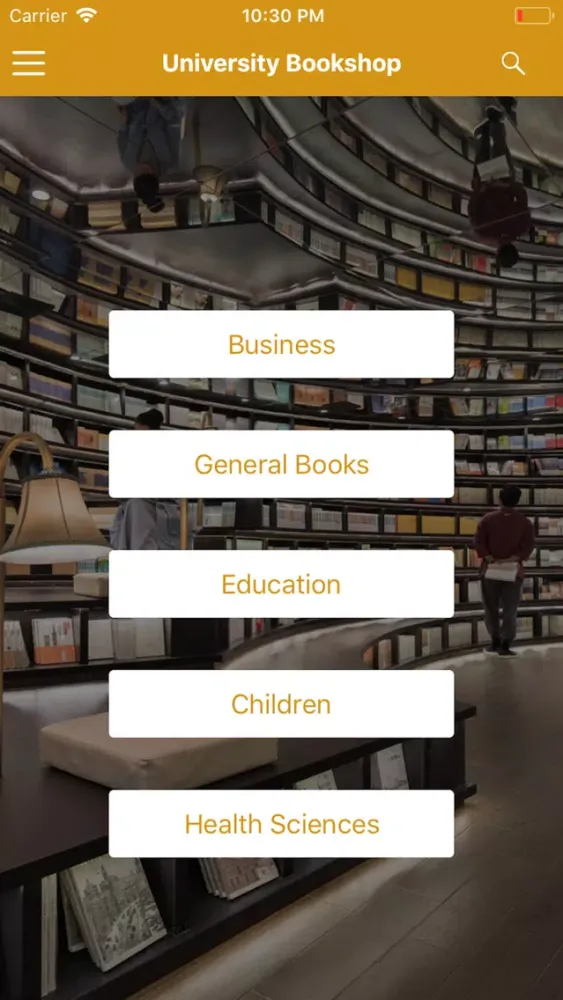 Capturas de tela do University Bookshop