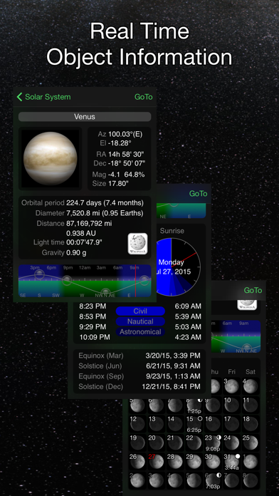 GoSkyWatch Planetarium Screenshots