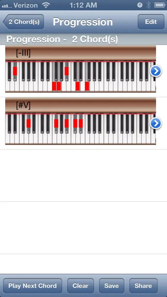 Captures d'écran de Piano Visual MIDI ChordPad