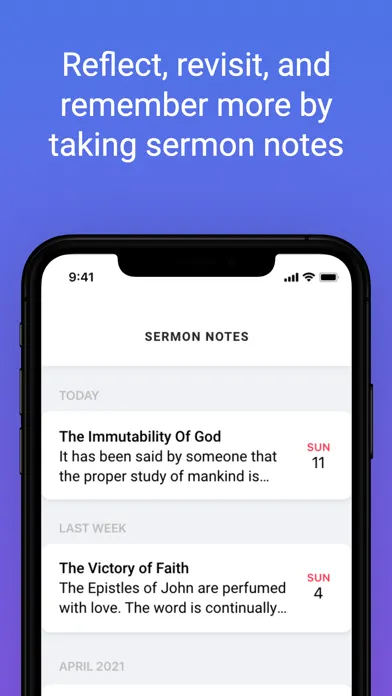 Capturas de tela do LifeJournal Christian Planner