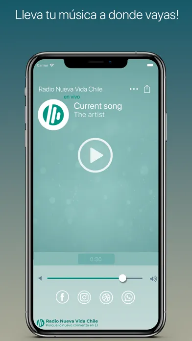 Tangkapan layar Radio Nueva Vida Chile
