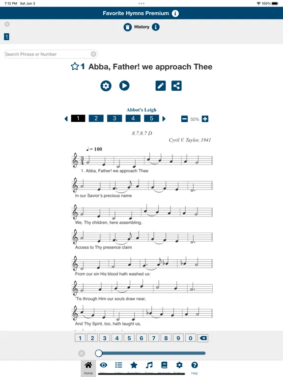 Favorite Hymns/Hymnals Premium iPad  Screenshots