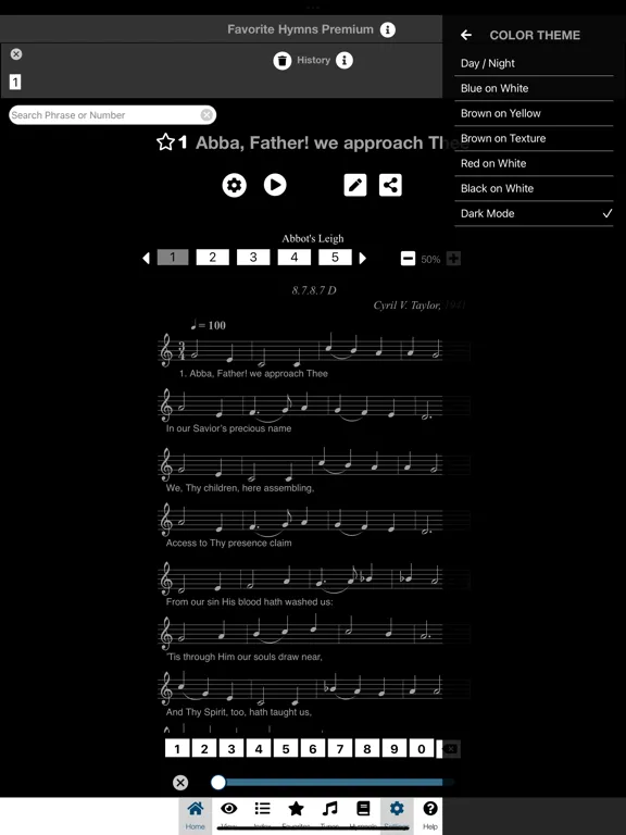 Favorite Hymns/Hymnals Premium iPad  Screenshots