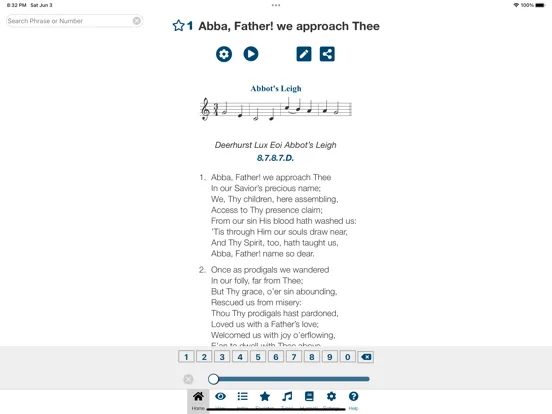 Favorite Hymns/Hymnals Premium iPad  Screenshots