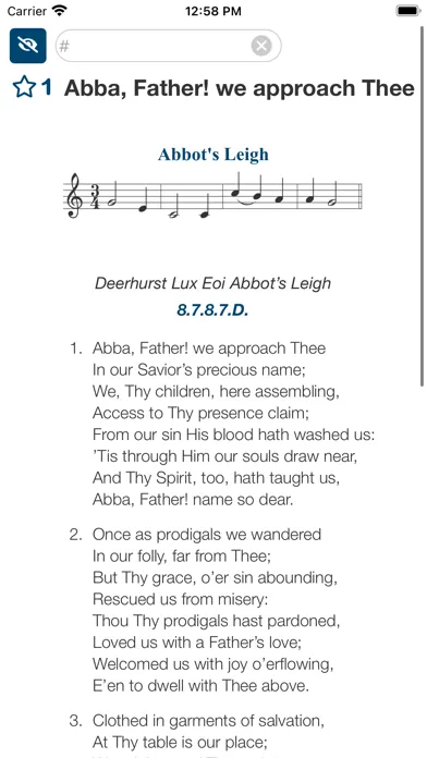Favorite Hymns/Hymnals Premium Screenshots