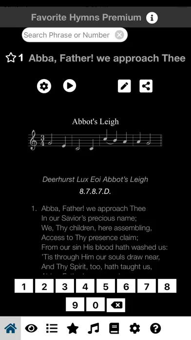 Favorite Hymns/Hymnals Premium Screenshots
