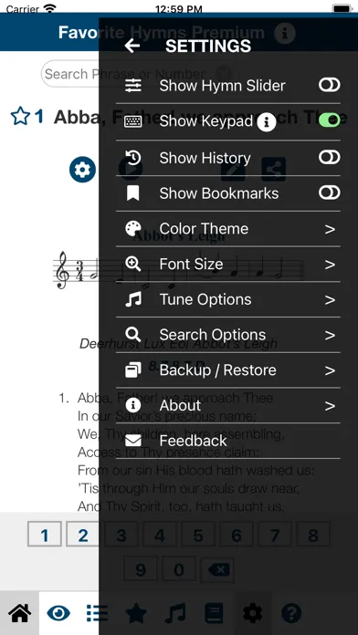 Favorite Hymns/Hymnals Premium Screenshots