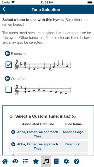 Favorite Hymns/Hymnals Premium Screenshots