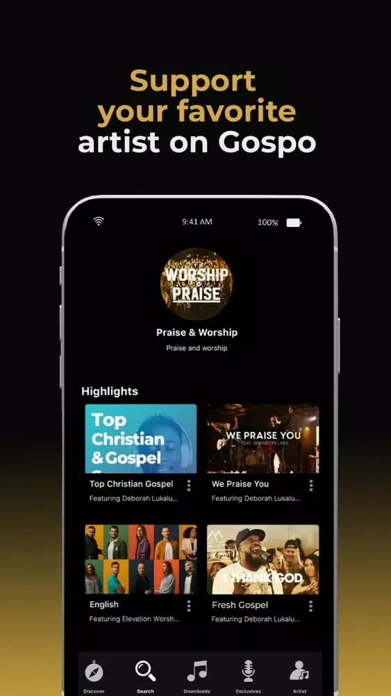 Gospo Music and Podcast स्क्रीनशॉट