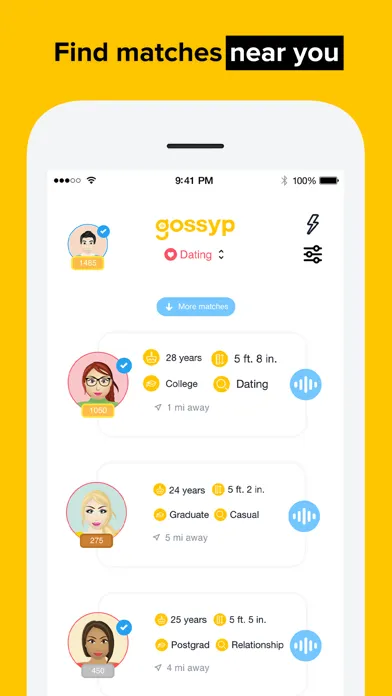 Tangkapan layar Gossyp - Friendship and Dating